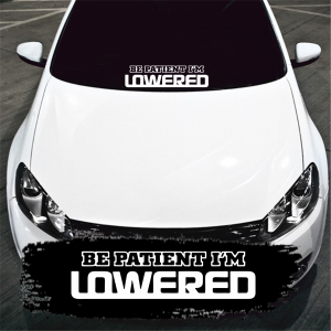 STICKERE PARBRIZ - BE PATIENT I AM LOWERED