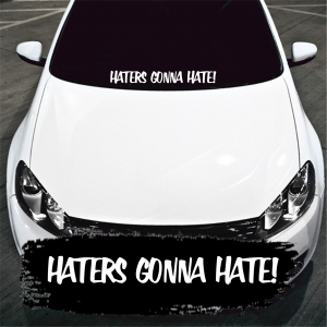 STICKERE PARBRIZ - HATERS GONNA HATE