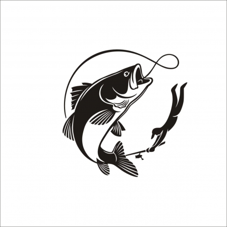 VANATOARE - PESCUIT - FISH VS MAN STICKER