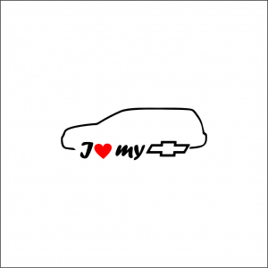 STICKERE MARCI AUTO - I LOVE MY CHEVROLET BREAK