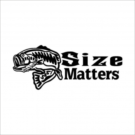 VANATOARE - PESCUIT - SIZE MATTERS STICKER