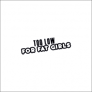 LOW STICKERS - TO LOW FOR FAT GIRLS