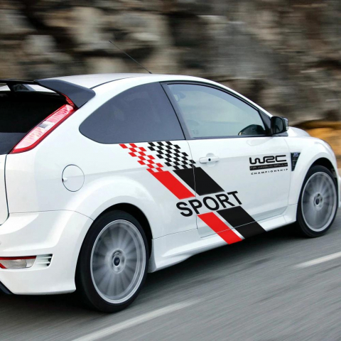 STICKERE MARI - SET 2 STICKERE PENTRU LATERALE SPORT WRC