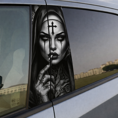 STICKERE AUTO - SET 2 STICKERE PENTRU STALPI DARK WOMEN