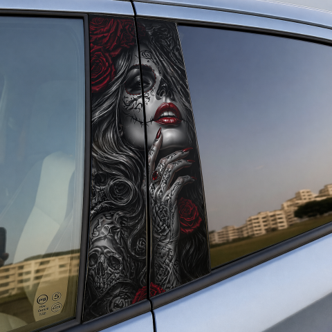 STALPI MARCI AUTO - SET 2 STICKERE PENTRU STALPI DARK WOMEN NR.1