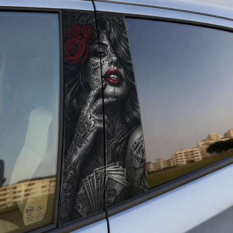 STALPI MARCI AUTO - SET 2 STICKERE PENTRU STALPI DARK WOMEN NR.2