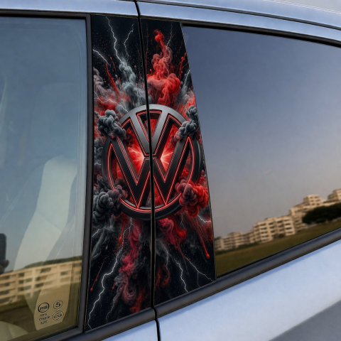 STICKERE STALPI - SET 2 STICKERE PENTRU STALPI VOLKSWAGEN DARK