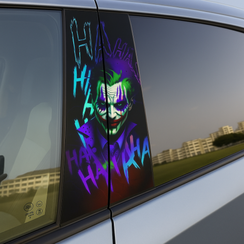 STALPI MARCI AUTO - SET 2 STICKERE PENTRU STALPI CLOWN HAHA
