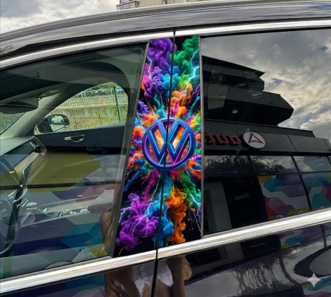STICKERE STALPI - SET 2 STICKERE PENTRU STALPI VOLKSWAGEN COLOR SPLASH