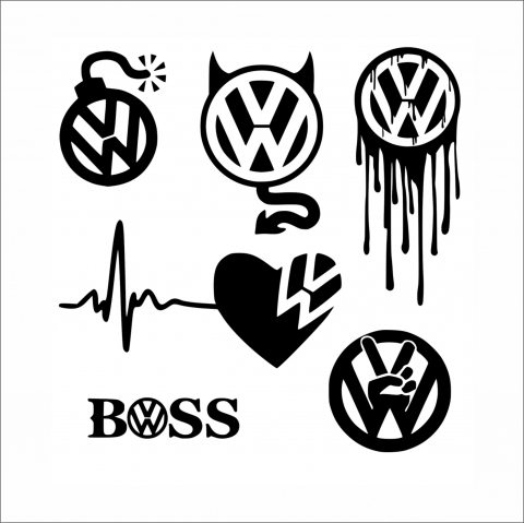 VOLKSWAGEN - SET 6 STICKERE VOLKSWAGEN NR.2