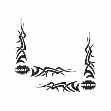 DAF - SET STICKERE CAMION DAF TRIBAL V1