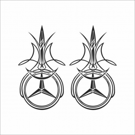MERCEDES CAMIOANE - SET STICKERE CAMION MERCEDES LOGO
