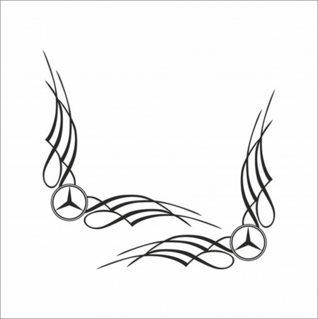 MERCEDES CAMIOANE - SET STICKERE CAMION MERCEDES LOGO V6