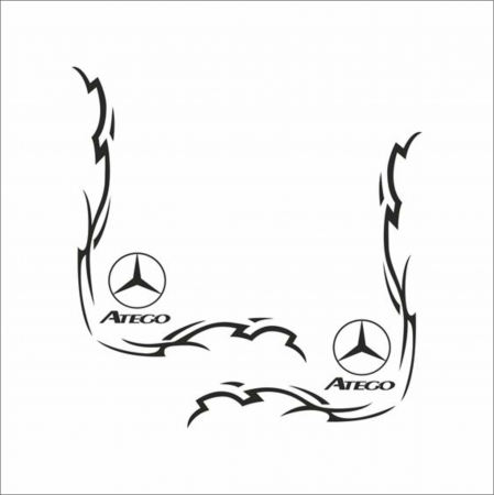 MERCEDES CAMIOANE - SET STICKERE CAMION MERCEDES ATEGO V3