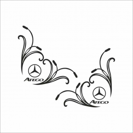 MERCEDES CAMIOANE - SET STICKERE CAMION MERCEDES ATEGO V4