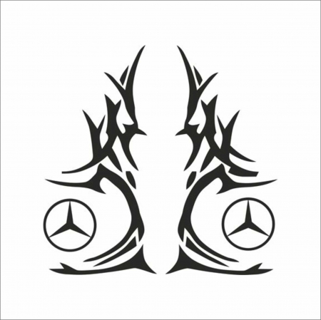 MERCEDES CAMIOANE - SET STICKERE CAMION MERCEDES LOGO V9