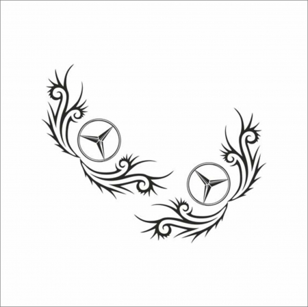 MERCEDES CAMIOANE - SET STICKERE CAMION MERCEDES LOGO V11