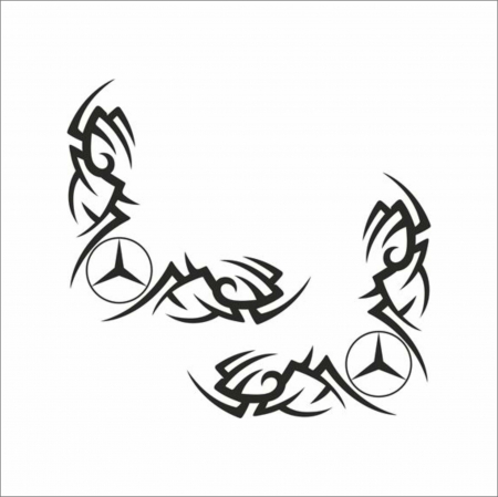 MERCEDES CAMIOANE - SET STICKERE CAMION MERCEDES LOGO V12