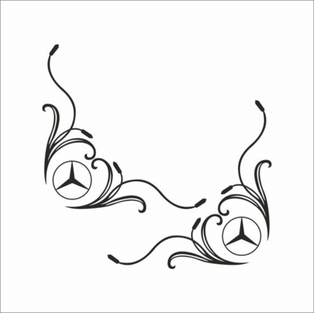 MERCEDES CAMIOANE - SET STICKERE CAMION MERCEDES LOGO V13