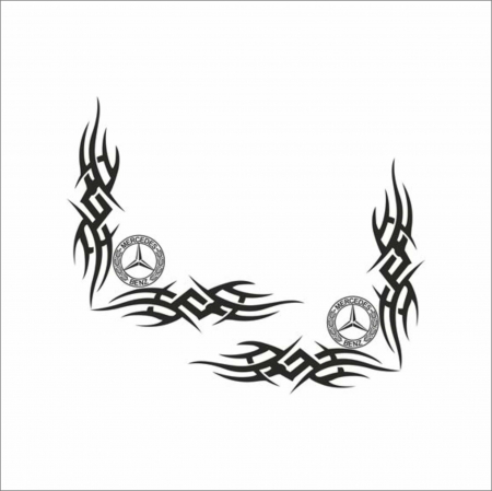 MERCEDES CAMIOANE - SET STICKERE CAMION MERCEDES LOGO V14