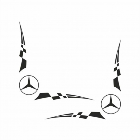 MERCEDES CAMIOANE - SET STICKERE CAMION MERCEDES LOGO V15