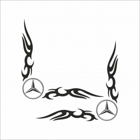 MERCEDES CAMIOANE - SET STICKERE CAMION MERCEDES LOGO V8
