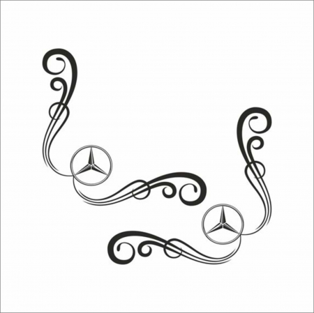 MERCEDES CAMIOANE - SET STICKERE CAMION MERCEDES LOGO V10