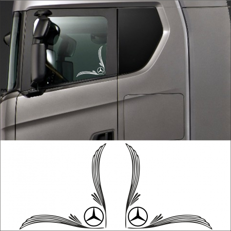 MERCEDES CAMIOANE - SET STICKERE CAMION MERCEDES V4