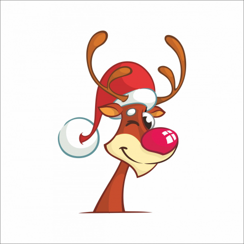 STICKERE CRĂCIUN - STICKER REINDEER WINK