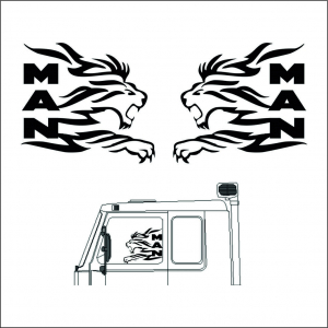 MAN - SET STICKERE GEAMURI LATERALE MAN