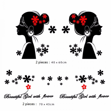 STICKER GIRL WITH FLOWER [1]