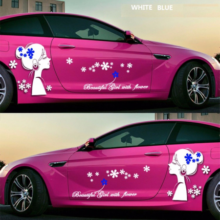 DIVERSE - STICKER GIRL WITH FLOWER