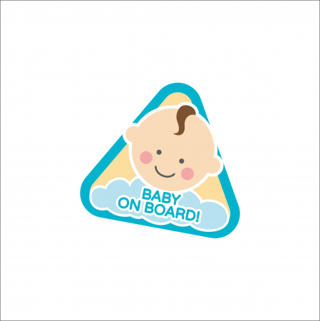 BABY ON BOARD - STICKER BABY ON BOARD BAIETEL