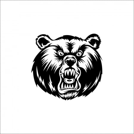 VANATOARE - PESCUIT - STICKER ANGRY BEAR