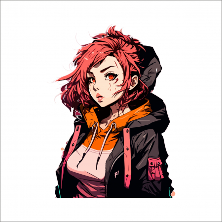STICKERE PRINTATE - STICKER ANIME GIRL