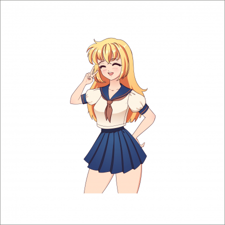 STICKERE PRINTATE - STICKER ANIME GIRL NR.2
