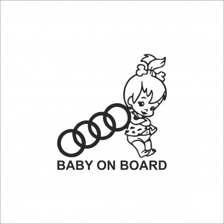 AUDI - STICKER BABY ON BOARD AUDI NR.4