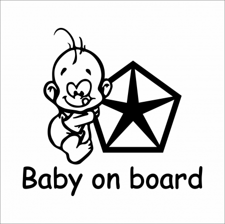 BABY ON BOARD - STICKER BABY ON BOARD CHRYSLER