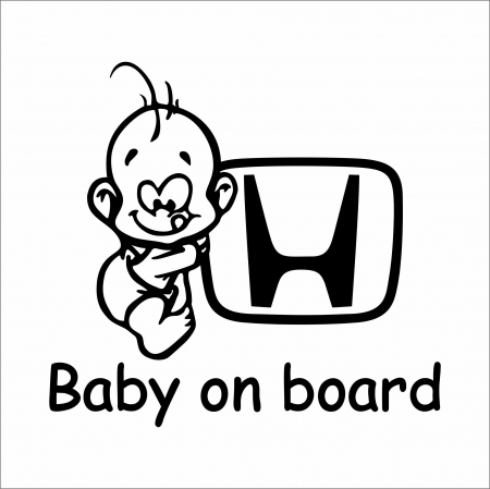 HONDA - STICKER BABY ON BOARD HONDA