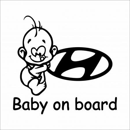 HYUNDAI - STICKER BABY ON BOARD HYUNDAI