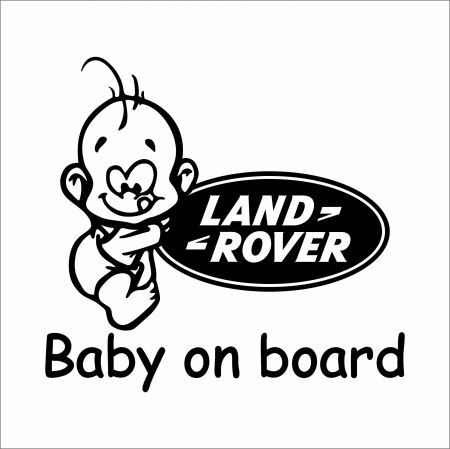 BABY ON BOARD - STICKER BABY ON BOARD LAND ROVER