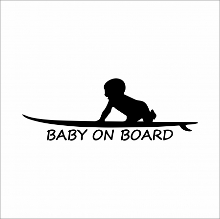 BABY ON BOARD - STICKER BABY ON BOARD SURF