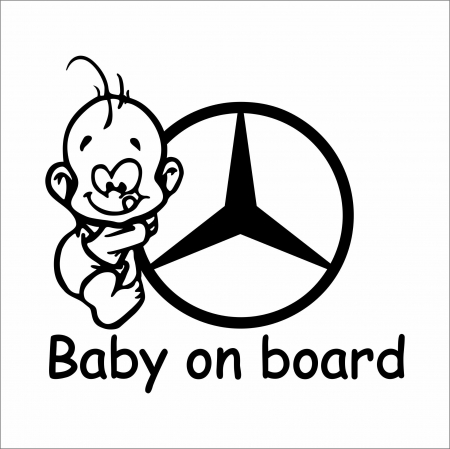 MERCEDES - STICKER BABY ON BOARD MERCEDES
