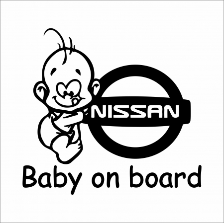 BABY ON BOARD - STICKER BABY ON BOARD NISSAN