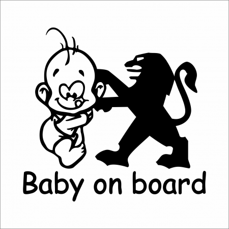 PEUGEOT - STICKER BABY ON BOARD PEUGEOT