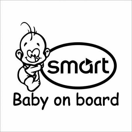 BABY ON BOARD - STICKER BABY ON BOARD SMART