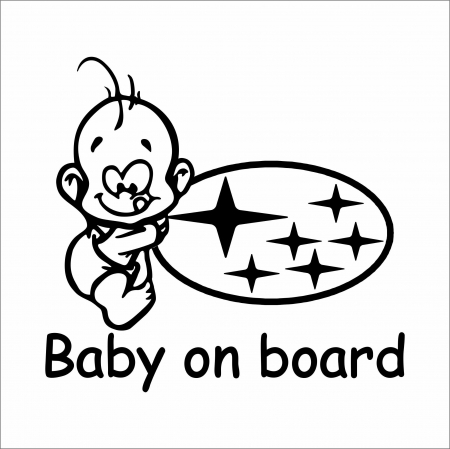 BABY ON BOARD - STICKER BABY ON BOARD SUBARU