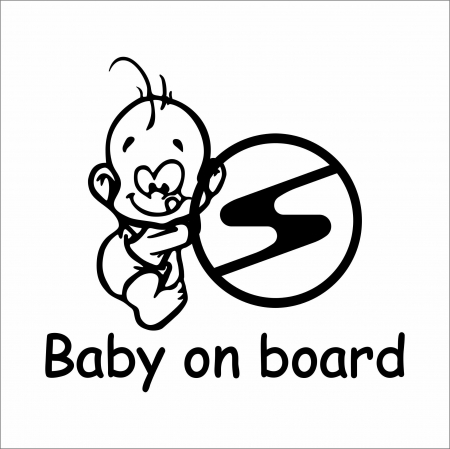 BABY ON BOARD - STICKER BABY ON BOARD TRABANT
