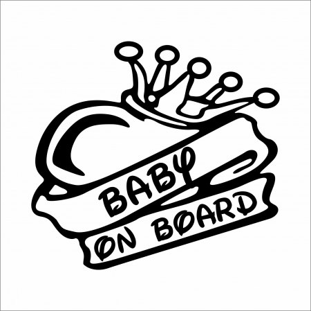 BABY ON BOARD - STICKER BABY ON BOARD COROANA