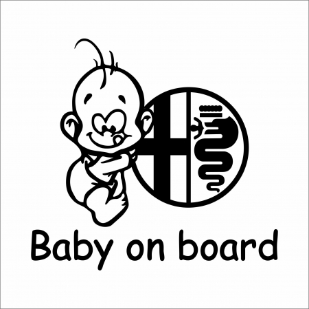 ALFA ROMEO - STICKER BABY ON BOARD ALFA ROMEO